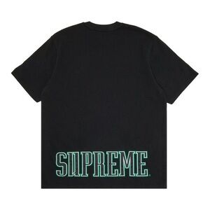 Supreme Contrast Appliqué Short-Sleeve Top 'Black'